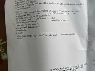 Cần bán nhà hẻm xe tải ngay khu cư xá bình thới