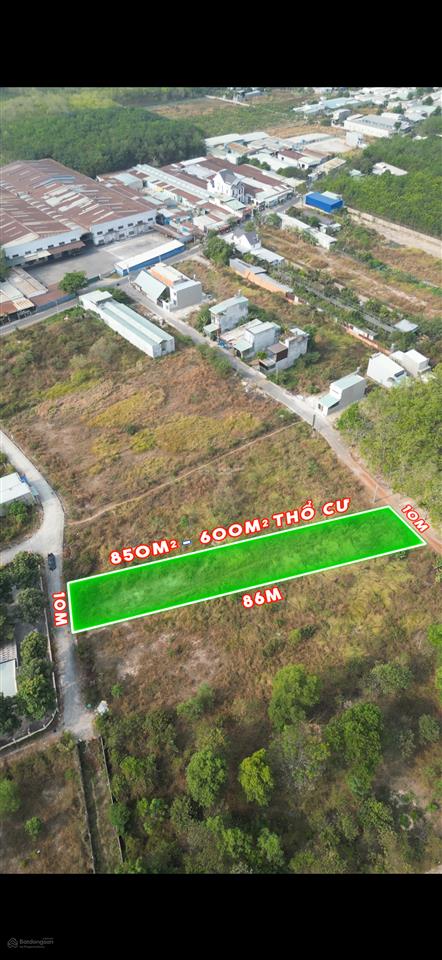 Đất 2 mặt tiền giá ngộp 10x85m 2 mặt trước sau, có 600m2 thổ cư, đất p. vĩnh tân hồ chí minh