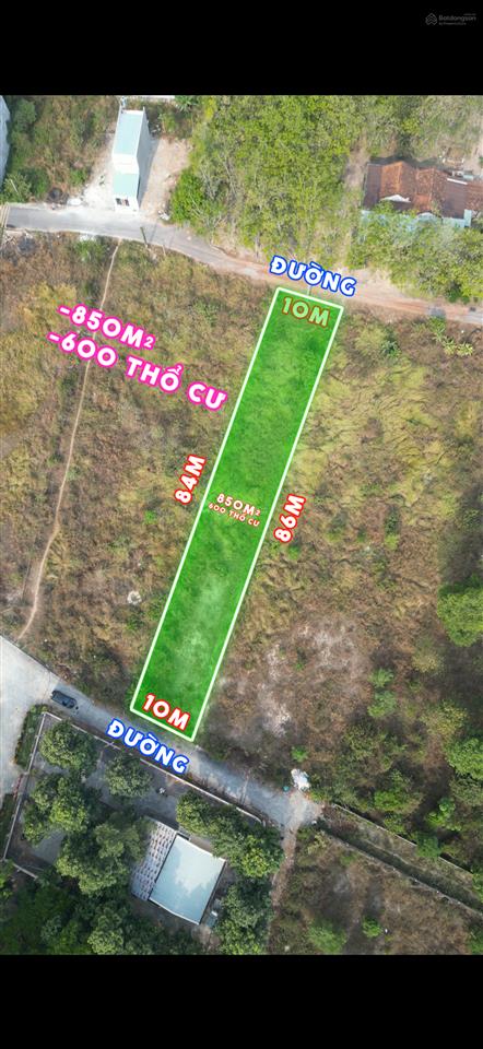 Đất 2 mặt tiền giá ngộp 10x85m 2 mặt trước sau, có 600m2 thổ cư, đất p. vĩnh tân hồ chí minh