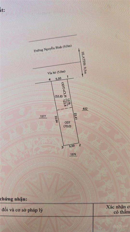 Bán đất mặt tiền đường nguyễn bình gần trường đại học bình dương, big c, dt 5,5x22m kinh doanh tốt