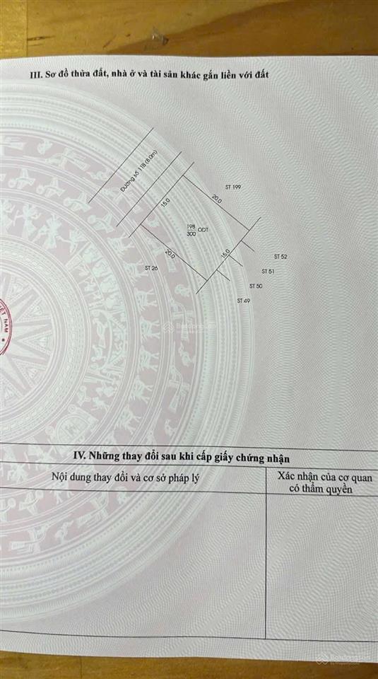 Bán đất 15x20 full tc, kế bên khu đô thị sycamore, siêu thị aeon mall, công viên 75ha, giá tốt
