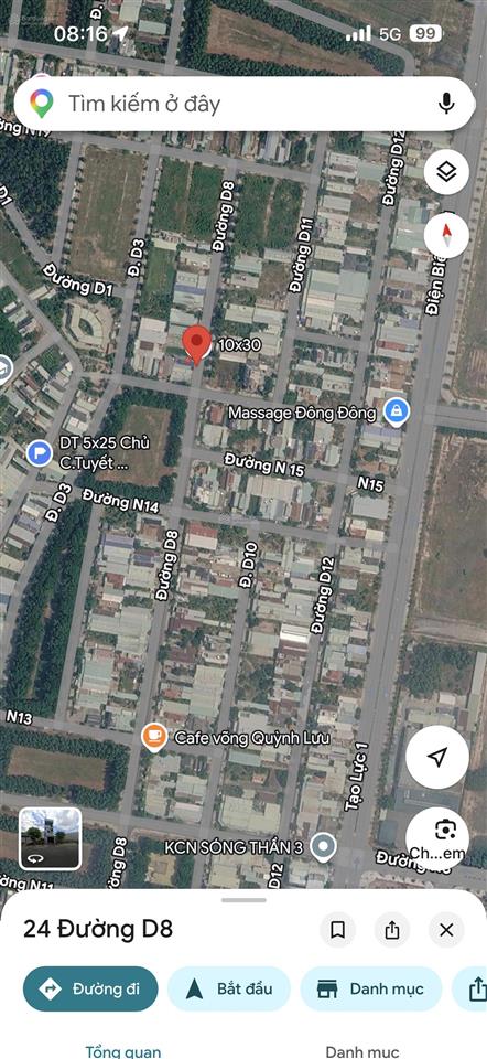 Bán đất tdc phú mỹ sát bên kcn sóng thần 3, đại đăng, đường d8 10x30m full tc, kinh doanh buôn bán