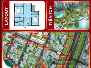 Hot hot hot siêu rẻ 2.8 tỷ bán 2 phòng ngủ 2wc origami  vinhomes grand park từ cđt