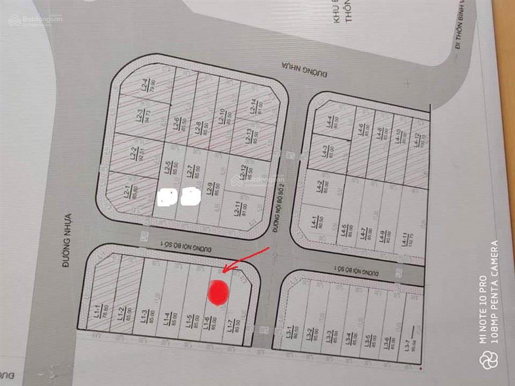 Cc bán đất liền kề tại văn bình, thường tín, giảm x triệu/m2