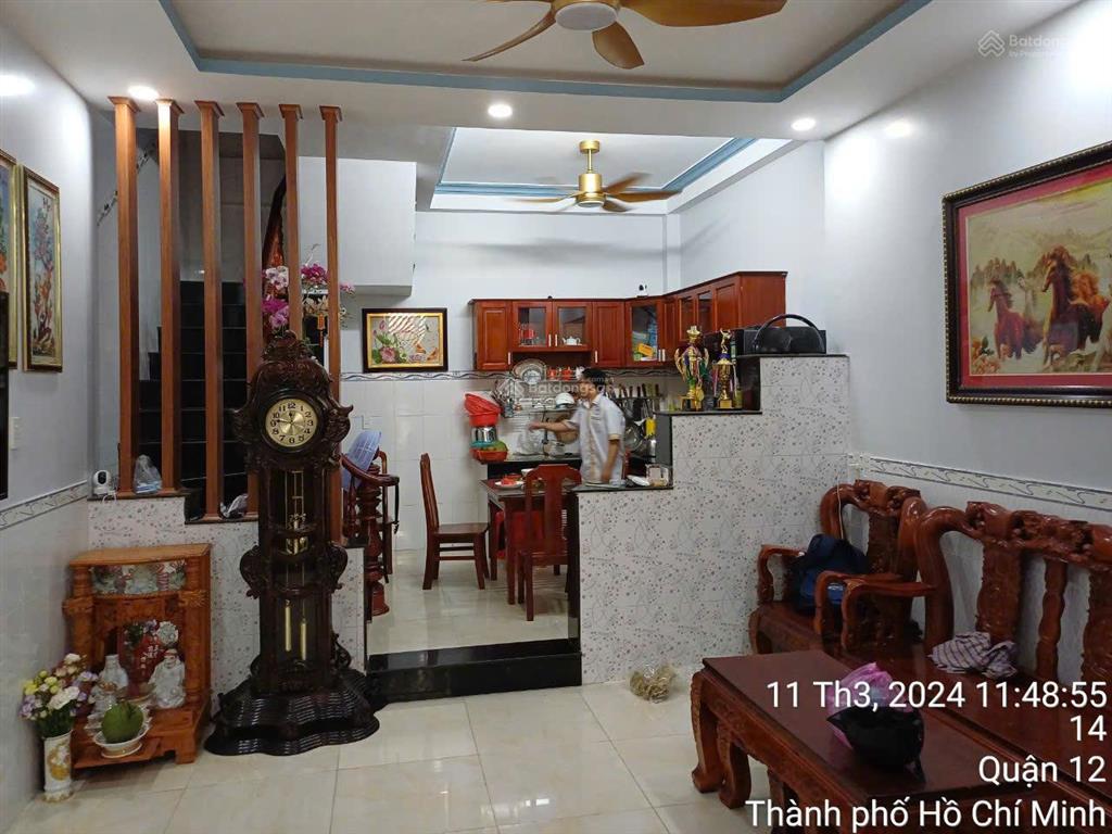 Bán nhà 4,5x10 ,1 trệt 2 lầu sân thượng kiên cố hẻm xe hơi tân thới hiệp gần metro gò vấp 3,7 tỷ