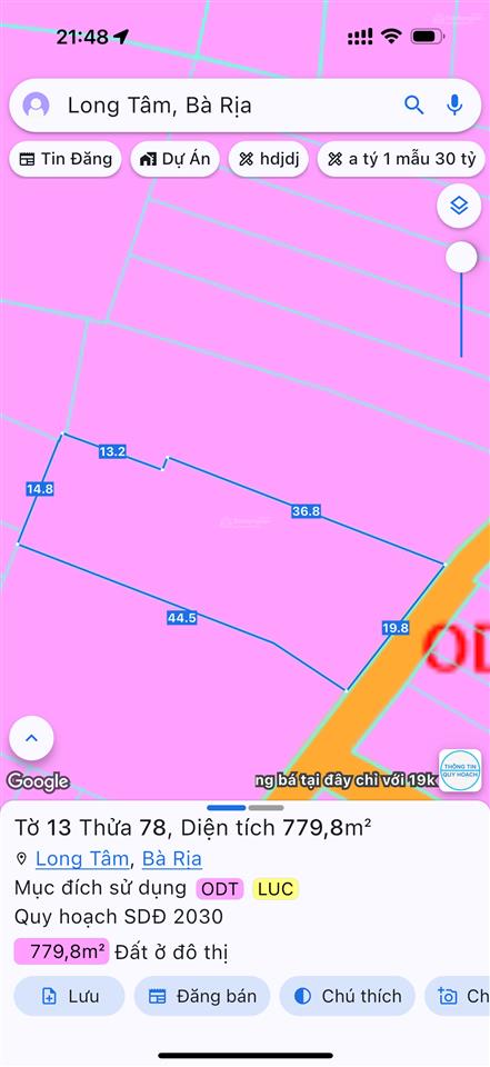 Kèo thơm đất rộng trung tâm khó tìm, dt 779m2 300m2 tc, phường long tâm, thành phố bà rịa