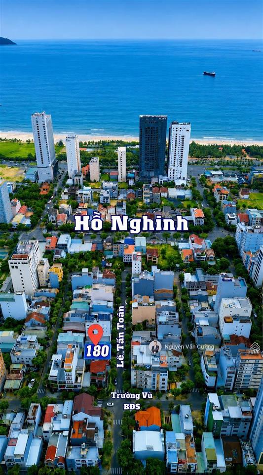Giảm 2 tỷ !!! bán cặp đất đường lê tấn toán, biển phước mỹ, sơn trà 180m2 ngang 10m