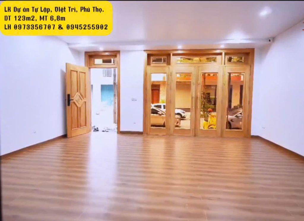 Bán nhà LK Dự án Tự Lập, TP Việt Trì diện tích 123m2 mặt tiền 6,8m LH 0945255902