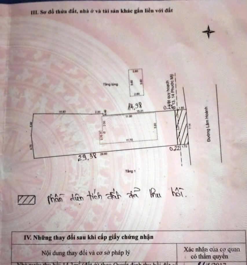 Bán lô đất lâm hoành , sơn trà 232m2