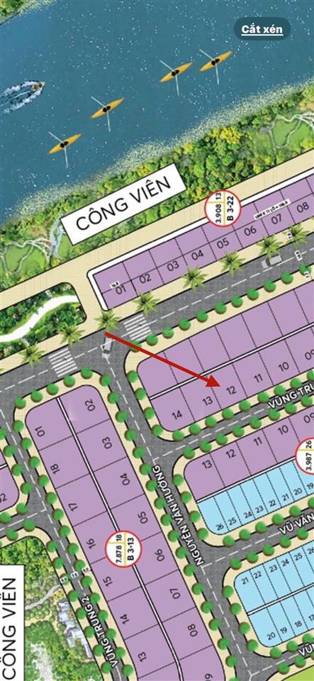 Lô vùng trung 4, phú mỹ an, 300m2 (15x20m) đường 7m5 gần sông