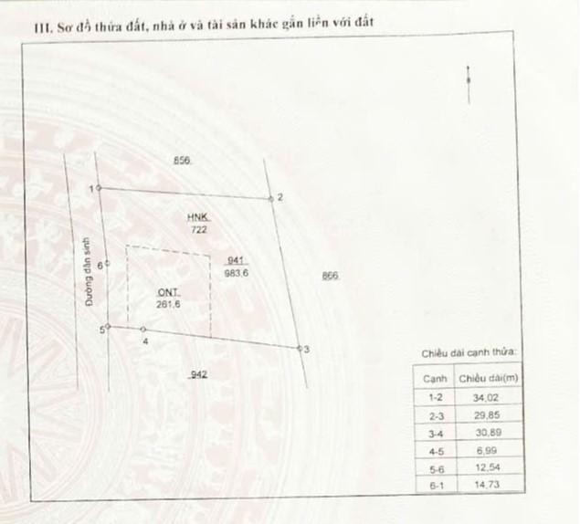 Gia đình cần bán gần 1.000m2 đất giá hơn 1tr/m2, ô tô tránh, mặt tiền 27,27m bình lư, tam đường