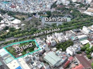Giảm 350 tỷ còn 240 tỷ cần bán 3316m2 full thổ  mặt tiền kênh tân hóa  sát đầm sen  q. tân phú