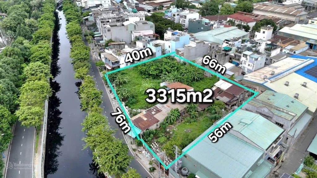 Giảm 350 tỷ còn 240 tỷ cần bán 3316m2 full thổ  mặt tiền kênh tân hóa  sát đầm sen  q. tân phú