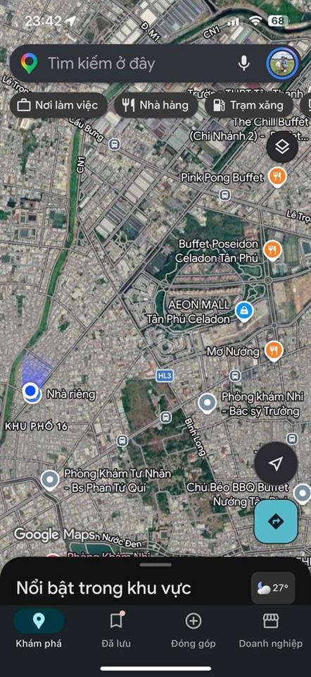 Cho thuê nhà gần Aeon Tân Phú hẻm xe hơi  phù hợp gia đình.