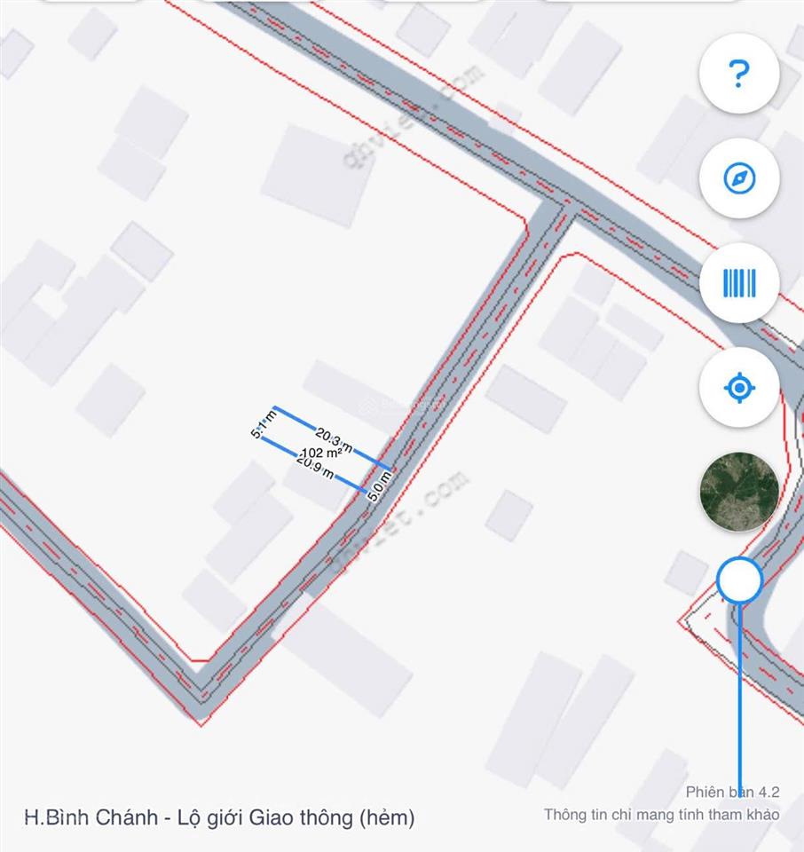Đất thổ cư 102m2 sổ hồng riêng xã qui đức