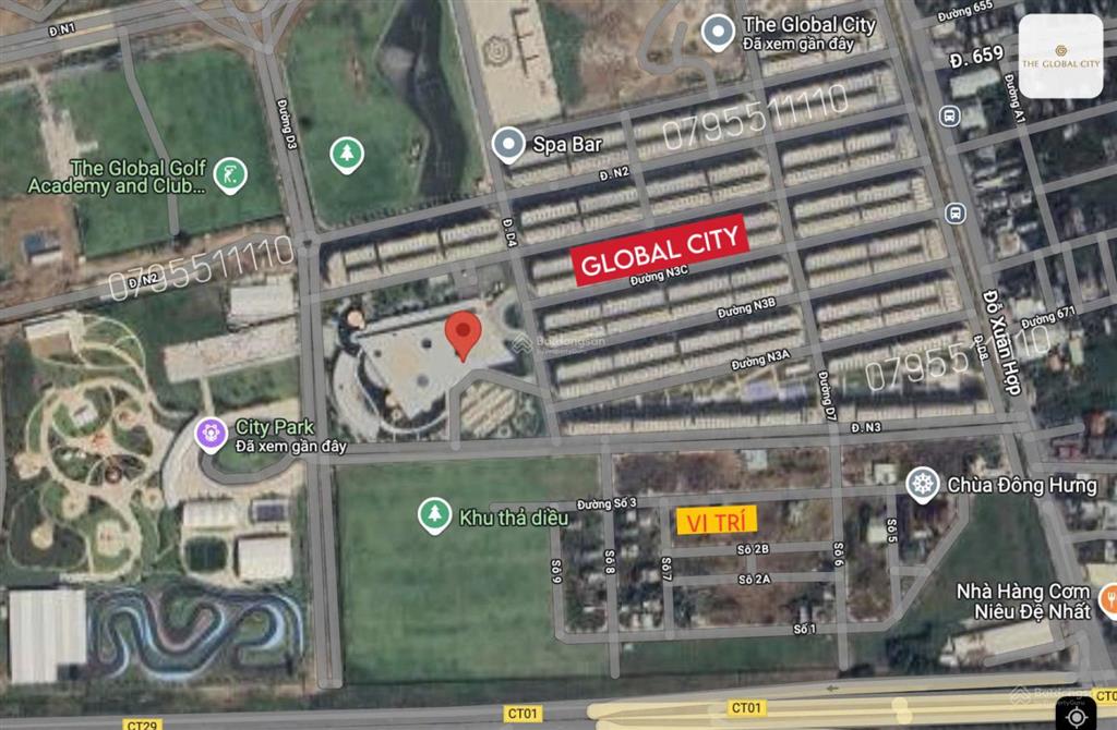 Lô đất vàng ngang 6m còn sót lại tại global city giá rẻ nhất khu vực, vị trí vip ngay khu thả diều
