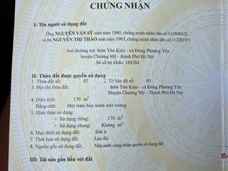 Bán đất tại xã đông phương yên, 17 triệu vnd/m2, 170 m2, giá siêu hời, uy tín