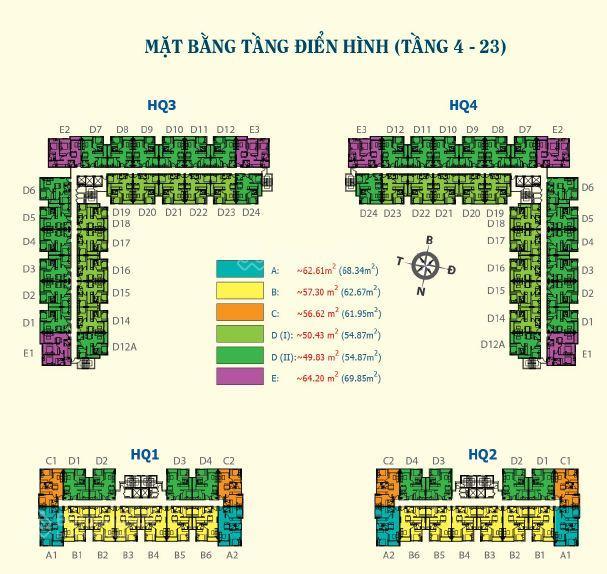 Chính chủ nhượng lại căn gốc tầng 6 hq2 khu dân cư hqc plaza chợ bình điền giá 1.4tỷ nhận nhà ngay