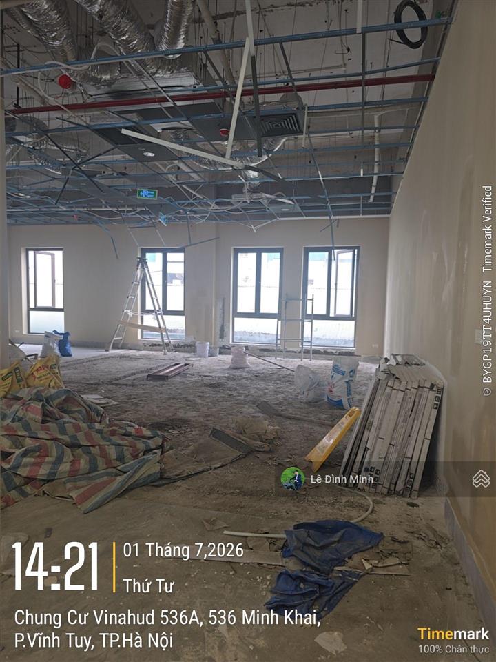 Cho thuê tầng 02 thuộc tòa nhà 04 tầng. thông sàn, nghiệm thu pccc, điều hòa âm trần, sân rộng