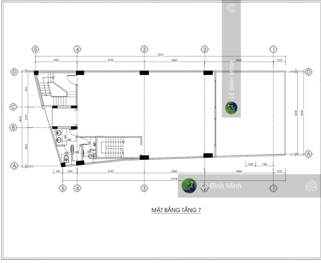 Cho thuê tòa nhà làm phòng khám, showroom, ngân hàng. diện tích 220m2, mặt tiền 8,5m, 06 tầng