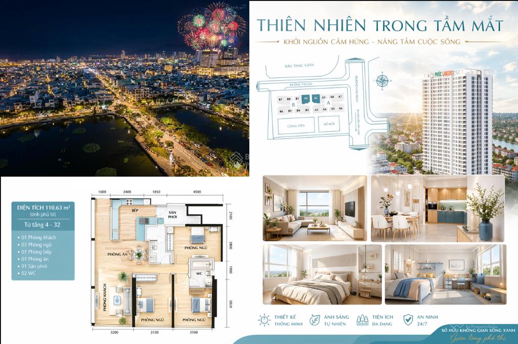 Căn hộ hàng hiếm view biển, pháo hoa, công viên, hồ sinh thái. giá siêu hời   ngay 0988 933 ***