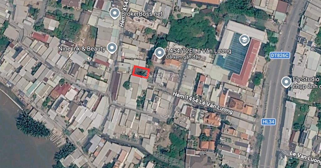 Ngân hàng thanh lý đất hẻm 1454 lê văn lương 2 mặt tiền trước sau diện tích 127,5m2 giá 5,2 tỷ