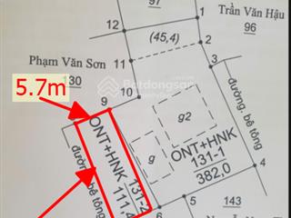 Bán đất ở xóm yên xuân (xóm 7 bệnh viện) huyện diễn châu, lô thứ 3 mặt đường 7a