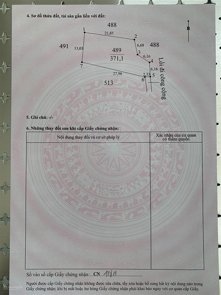 Bán nhà và đất 371 m2 vuông thổ cư giá 1.3 tỷ