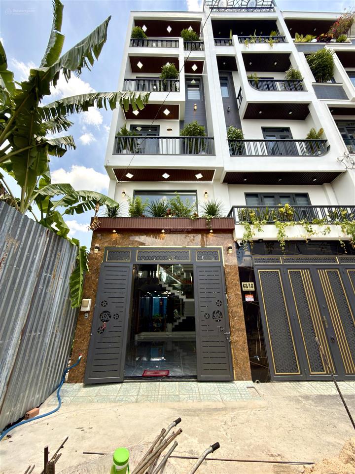 Nhà kế bên dự án công viên, dt 4x18m, trệt, lửng, 3 lầu, 4pn, p.thờ, gara ô tô, hướng bắc, 6.6 tỷ