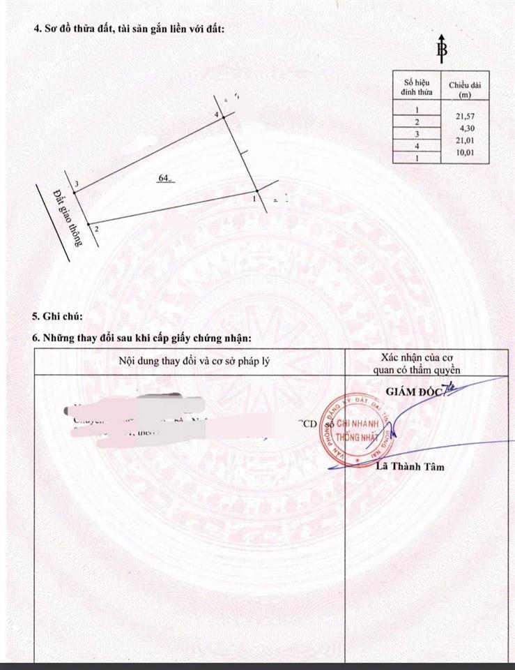 Chính chủ gửi bán lô đất full 100% thổ cư xã dầu giây  đồng nai