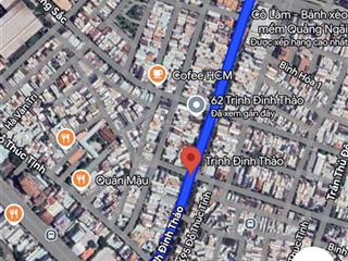 Lô đất đường 15m trịnh đình thảo cạnh công viên thanh niên  dt 122m2 ngang 5m  giá rẻ 10.x tỷ