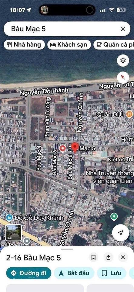 Bán cặp đất bàu mạc 5, sát biển nguyễn tất thành, liên chiểu  250m² ngang 10m