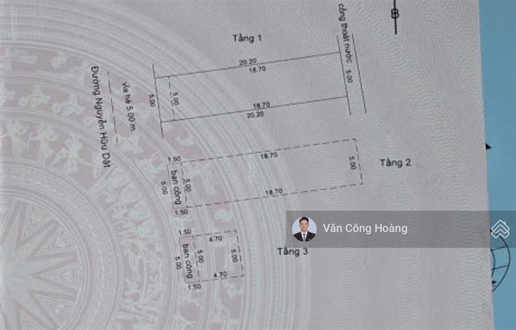 Sụp cần bán nhanh nhà đường 10.5m nguyễn hữu dật  101m2 ngang 5m vị trí đẹp  tt hòa cường