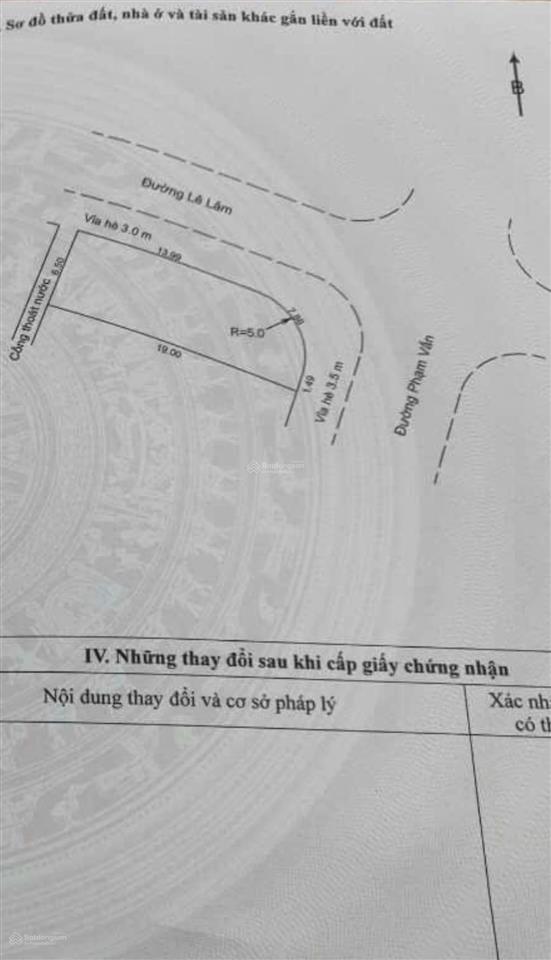 Bán lô góc 2 mặt tiền đường phạm vấn và lê lâm  sát bãi biển phước mỹ  118.1m2 giá 20.5 tỷ