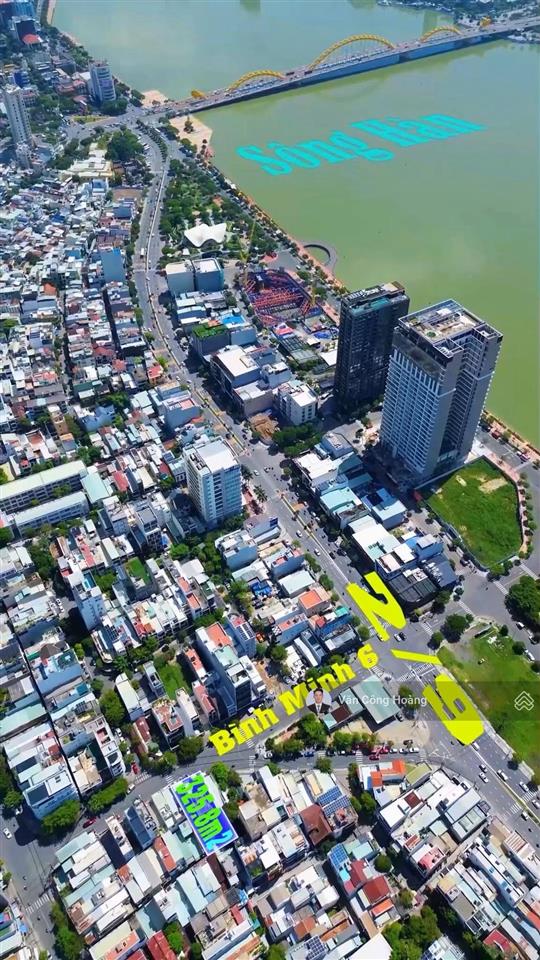Mặt đường phan thành tài thông thẳng phố đi bộ bạch đằng  diện tích 357,2m2 siêu hiếm