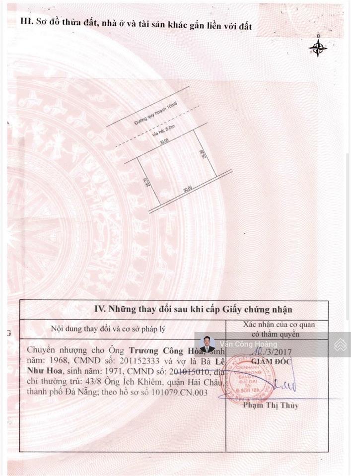Bán lô đất đường lê đức thọ ngay vịnh biển thuận phước  756m2 ngang 30m  xây cao tầng  giá rẻ