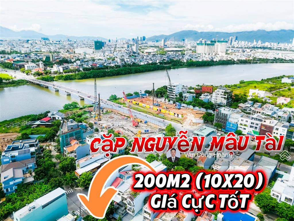 Cặp đất đẹp nguyễn mậu tài ngay sát cầu hoà xuân , euro village  200m2 ngang 10m  giá siêu tốt