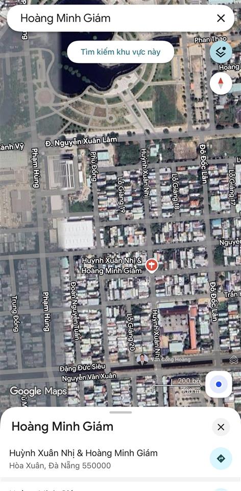 Lô góc 2mt huỳnh xuân nhị sát phạm hùng  hòa xuân  200m2 ngang 10m  chỉ 9.8 tỷ
