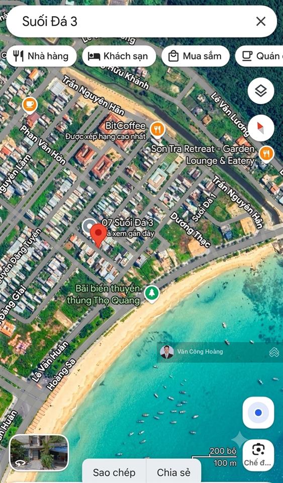Sát biển 50m đi bộ  lô đất đường suối đá 3 khu đầu tuyến sơn trà  90m2 giá tốt 7.x tỷ
