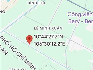 Cần bán đất vườn mặt tiền đường thích thiện hòa, xã lê minh xuân, huyện bình chánh