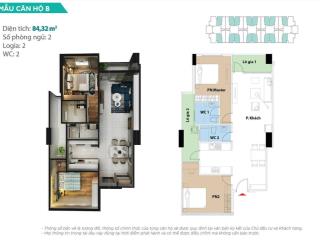 Cho thuê căn hộ conic boulevard 2pn2w, diện tích 89m, view quận 1.  0979 695 ***