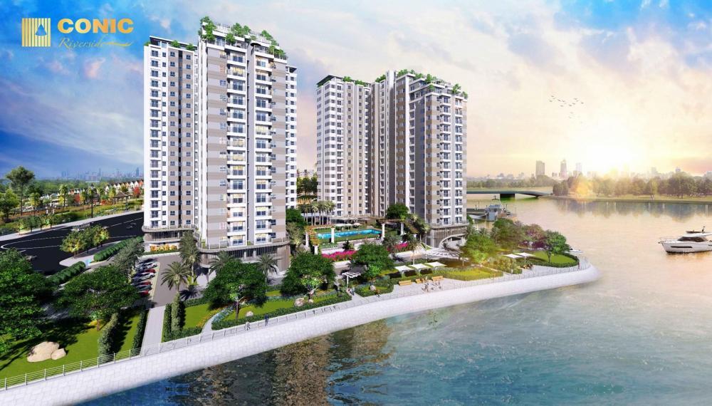 Bán căn hộ conic riverside 1pn+, giá 2,450 tỷ, sổ hồng đầy đủ, hỗ trợ vay nh   0979 695 ***