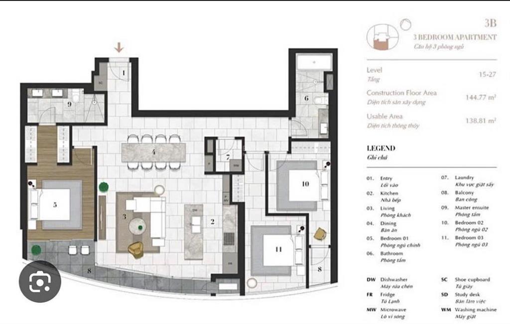 Hot! tháp mới giao 2018, căn hộ 3pn đẹp tại city garden 18,5 tỷ 140m2, sổ hồng.  bonnie hà