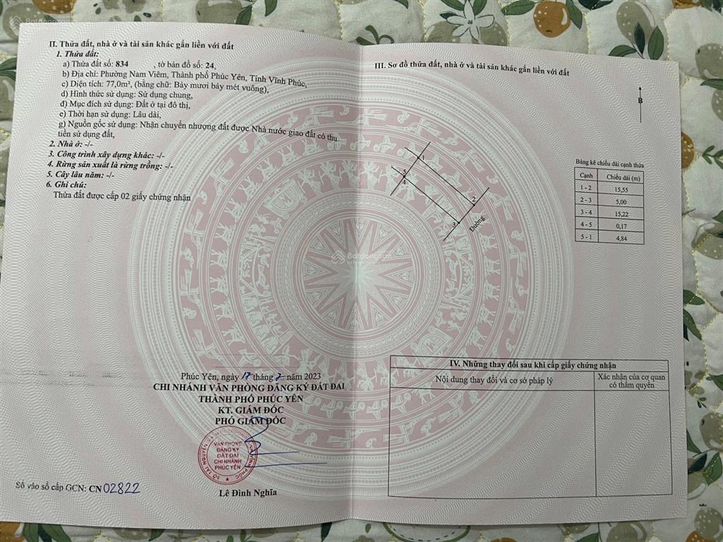 Duy nhất độc nhất 1 lô đất 77m2 mt 5m hướng đông nam lưu không 10m trước nhà cực phẩm ạ