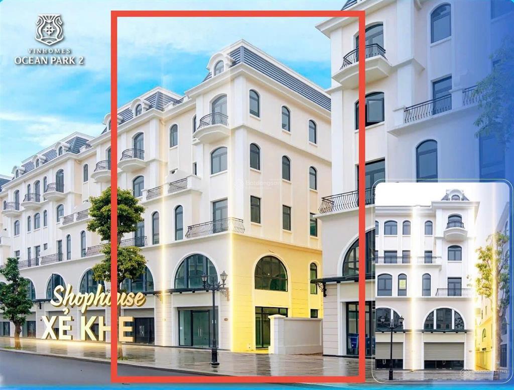 Căn shophouse sổ đỏ lâu dài, 2 mặt đường 20m, 3 mặt thoáng, gần công viên. giá tốt vin 2