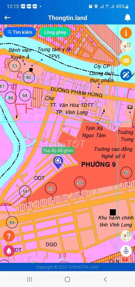 Đất thổ 100%, SH chính chủ, Phường 9, Phan Văn Đáng, Vĩnh Long.