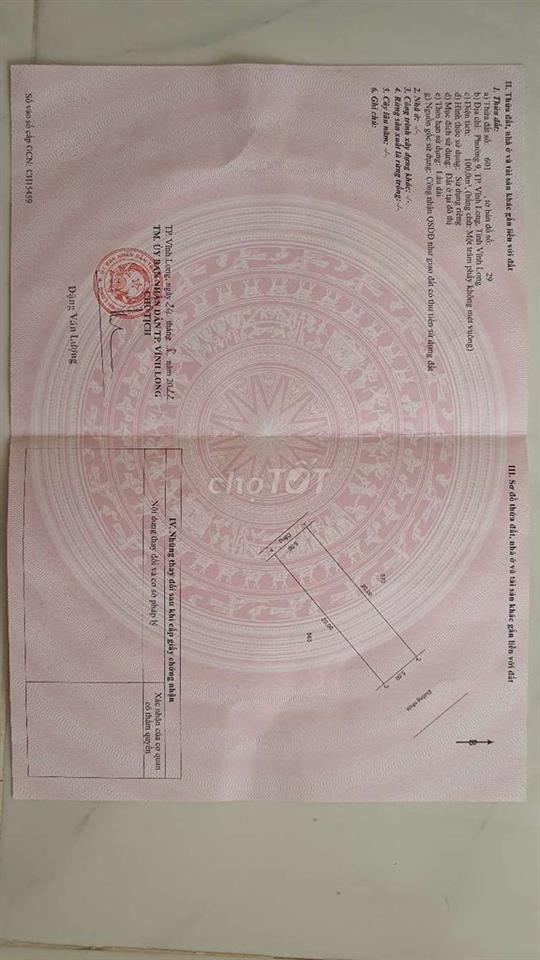 Đất thổ 100%, SH chính chủ, Phường 9, Phan Văn Đáng, Vĩnh Long.