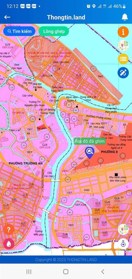 Đất thổ 100%, SH chính chủ, Phường 9, Phan Văn Đáng, Vĩnh Long.
