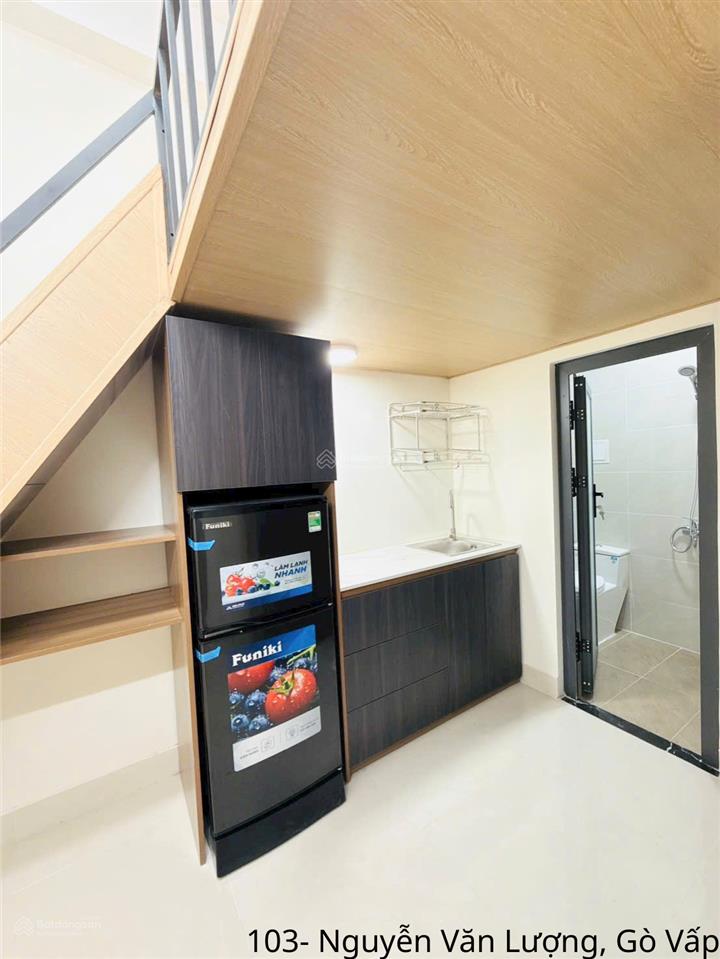 Căn hộ gác lửng tinh tế giữa trung tâm gò vấp  full nội thất, cửa sổ thoáng sáng