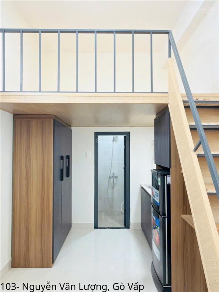 Căn hộ gác lửng tinh tế giữa trung tâm gò vấp  full nội thất, cửa sổ thoáng sáng